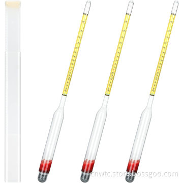 Alcohol Meter: Accurate 0-200 Proof and 0-100 Tralle Alcohol Tester with Hydrometer for Glass Alcohol Measurement